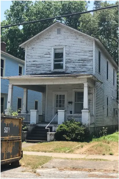 Home exterior after roof replacement