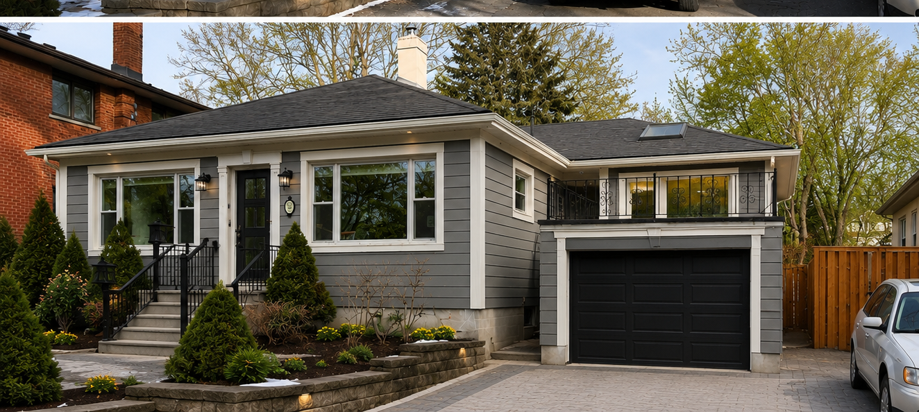 Bungalow exterior before renovation